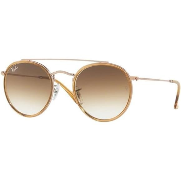 Unisex Round Double Bridge Sunglasses with Designer iWear Eyewear Care Kit main image 7